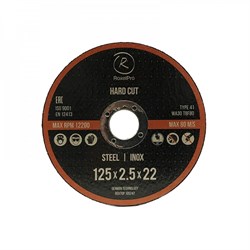 105245 RoxelPro Отрезной круг ROXTOP HARD CUT 125 x 1.6 x 22мм, Т41, нерж.сталь, металл