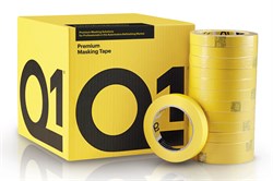 Малярная лента Q1 Premium-24мм*50м 110С(30мин) Желтая МТ124
