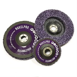 123343 RoxelPro Пурпурный зачистной круг ROXPRO Clean&amp;Strip на оправке 115*22мм