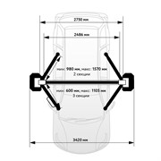 WDK-529E/380 Двухстоечный автомобильный подъемник с верхней синхронизацией, г/п 4 т - фото 42659