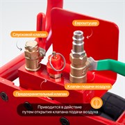 WDK-81813 Домкрат пневматический подкатной 3т, 135-435 мм, с регулировкой угла наклона рукояти - фото 46409