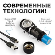 OPT-HL600 Фонарь налобный съёмный, 600 Лм - фото 47565