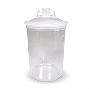 596603 Одноразовый пластиковый стакан с крышкой и встроенным ситечком 190мк