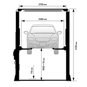 WDK-529/380 Двухстоечный автомобильный подъемник с верхней синхронизацией, г/п 4 т - фото 42650