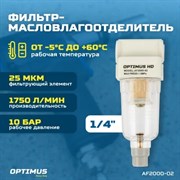 AF2000-02 Фильтр-масловлагоотделитель 1/4*