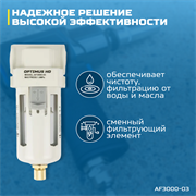 AF3000-03 Фильтр-масловлагоотделитель 3/8**